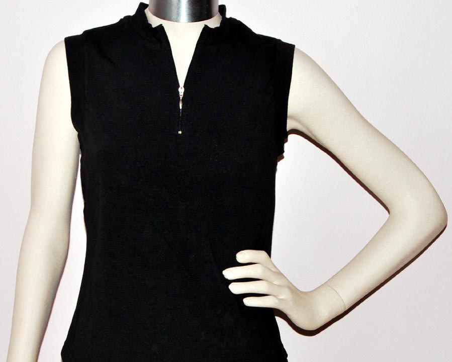 Natty Sleeveless Zip Neck