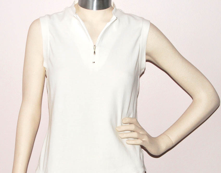 Natty Sleeveless Zip Neck