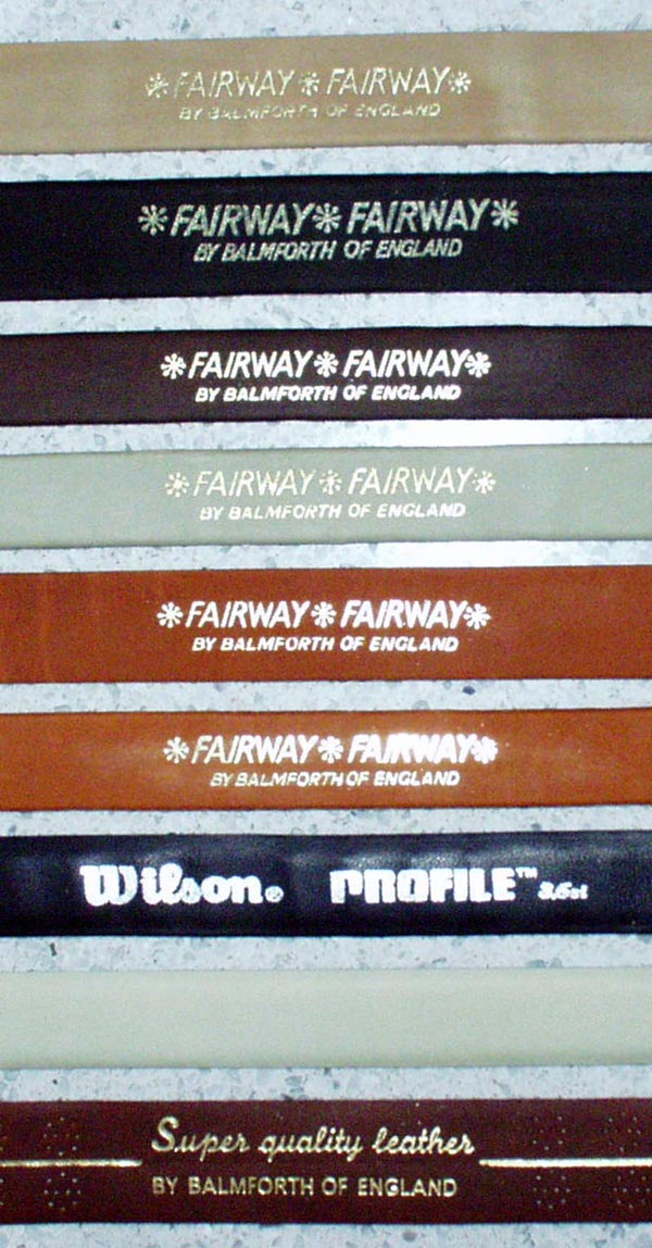 Fairway Leather Tennis Grips by E.B. Balmforth of England